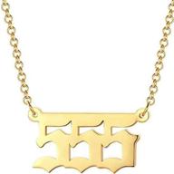 stainless numerology cocktail necklace gold 555 logo