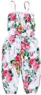 🌸 floral corset romper jumpsuit harem pants for baby toddler little girls (sizes 1-7t) logo