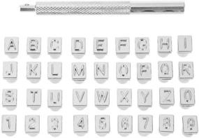 img 4 attached to 🔢 36-Piece Metal Letter and Number Stamps Punch Set for Leather Craft Tools, Art Steel Punch Metal Leather Punching Tools, A-Z Alphabet Letters & 0-9 Numbers Stamp Tool (6mm)