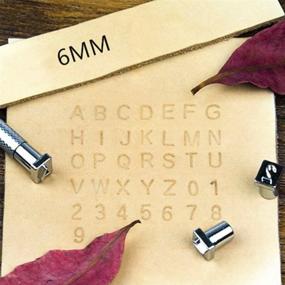 img 2 attached to 🔢 36-Piece Metal Letter and Number Stamps Punch Set for Leather Craft Tools, Art Steel Punch Metal Leather Punching Tools, A-Z Alphabet Letters & 0-9 Numbers Stamp Tool (6mm)