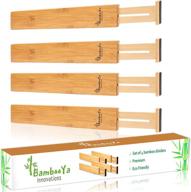 bambooya adjustable organizers spring loaded 17 75 22 8in logo