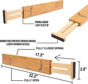 img 2 attached to BambooYa Adjustable Organizers Spring Loaded 17 75 22 8IN