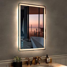 img 4 attached to 🪞 JORYOO 36x24 Inch LED Bathroom Mirror - Lighted Vanity Mirror with Anti Fog, Adjustable Color Temperature, High CRI >95, ETL & UL Listed