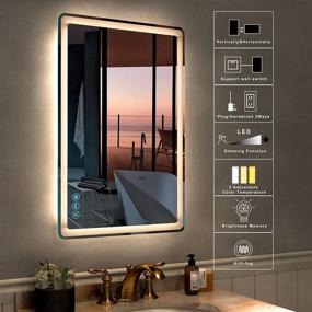 img 3 attached to 🪞 JORYOO 36x24 Inch LED Bathroom Mirror - Lighted Vanity Mirror with Anti Fog, Adjustable Color Temperature, High CRI >95, ETL & UL Listed