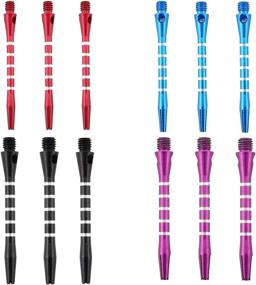 img 2 attached to Premium Aluminum Dart Shafts - 12Pcs Harrows Stems for Accurate Throwing Fitting