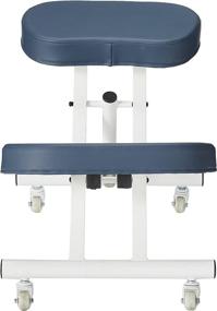 img 1 attached to 🪑 Master Massage Ergonomic Steel Kneeling Chair: Posture Support, Thick Cushion Seat, Adjustable, Royal Blue – Ideal for Office and Home Use!