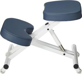 img 3 attached to 🪑 Master Massage Ergonomic Steel Kneeling Chair: Posture Support, Thick Cushion Seat, Adjustable, Royal Blue – Ideal for Office and Home Use!