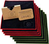 📷 8 pack of ultra premium quality microfiber cleaning cloth for camera lens, glasses, screens, and all lens logo