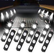улучшите свою грузовую платформу с beeyeo led rock lights: комплект освещения грузовой платформы для внедорожных приключений - 8 штук, белые логотип