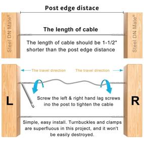 img 1 attached to 🔩 Steel DN Mate: 100-Pack T316 Stainless Steel Swage Lag Screws for Cable Railing Kit, Wood Post, and Baluster - Threaded for Left & Right Handed Use, Includes Wrench