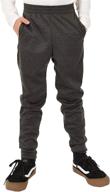 👖 boys' clothing: brown medium stretch comfort jogger pants logo