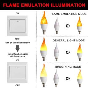 img 1 attached to Brighten Your Space with Simulated Candelabra - Flickering Emulation Decor