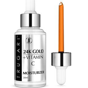 img 4 attached to 🌟 TRUGARI 24K Gold + Vitamin C + Collagen Flakes Face Serum - Advanced, Bio-active Natural Anti Aging Moisturizer - Anti Wrinkle Facial Serum for Moisturizing, Lifting, Firming, and Anti-Aging Skin Repair