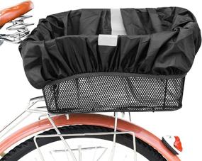 img 3 attached to 🚲 ANZOME Rear Bike Basket: Metal Wire Bicycle Cargo Rack with Heavy Duty Reflective Black Waterproof Cover - Under Seat Mount for Secure Storing