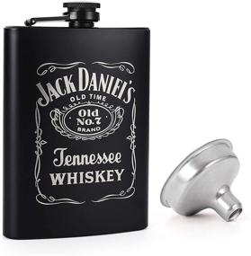 img 4 attached to 🍺 KWANITHINK Flask for Liquor: Stainless Steel Hip Flask for Men - Funnel Included, 8 oz Whiskey Flask - Perfect Thanksgiving and Christmas Gift for Dad and Boyfriend