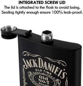 img 2 attached to 🍺 KWANITHINK Flask for Liquor: Stainless Steel Hip Flask for Men - Funnel Included, 8 oz Whiskey Flask - Perfect Thanksgiving and Christmas Gift for Dad and Boyfriend