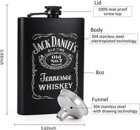 img 3 attached to 🍺 KWANITHINK Flask for Liquor: Stainless Steel Hip Flask for Men - Funnel Included, 8 oz Whiskey Flask - Perfect Thanksgiving and Christmas Gift for Dad and Boyfriend