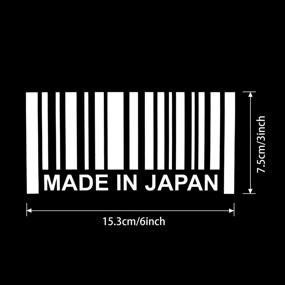 img 3 attached to TOMALL 2Pcs 6Inch Made In Japan Vinyl Stickers For Car Japanese Barcode Graphic Decals For Car Trucks Window Bumper Laptops Waterproof Decoration (White)