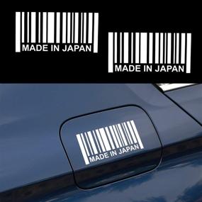 img 4 attached to TOMALL 2Pcs 6Inch Made In Japan Vinyl Stickers For Car Japanese Barcode Graphic Decals For Car Trucks Window Bumper Laptops Waterproof Decoration (White)