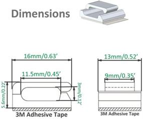 img 1 attached to 🔌 Self-Adhesive Strip Light Mounting Clips - 100 Pack Holder for 10mm Wide LED Light Strips