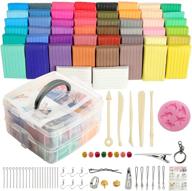 🎨 polymer clay 50 colors: non-toxic modeling clay kit for kids and artists - non-sticky, oven baked, with sculpting tools - ideal diy gift (50 colors a) logo