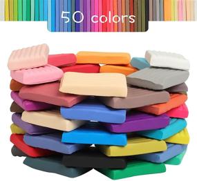 img 3 attached to 🎨 Polymer Clay 50 Colors: Non-Toxic Modeling Clay Kit for Kids and Artists - Non-Sticky, Oven Baked, With Sculpting Tools - Ideal DIY Gift (50 Colors A)