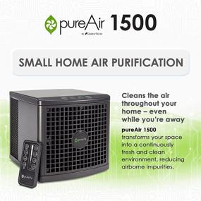 img 2 attached to Greentech Environmental pureAir 1500 - Портативный очиститель воздуха и очиститель воздуха для дома, офиса, 🌬️ и спальни | Очищает до 1500 кв. футов, устраняет упрямые запахи | Быстрая и простая установка