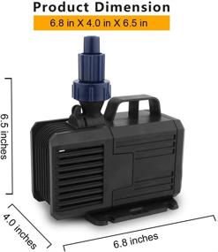 img 3 attached to 🐠 FREESEA Aquarium Submersible Fountain Pump: Ultra Quiet Water Pump for Pond, Fish Tank, Pool, Garden Waterfall, Sump, Hydroponic - 740-1340GPH