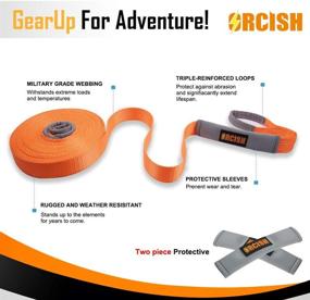 img 2 attached to 🌳 ORCISH 66ft X 2In Tree Saver Recovery Tow Strap: 17600lb Capacity, Ultimate Winch Strap Solution