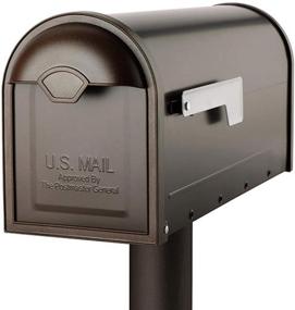 img 1 attached to 📬 Architectural Mailboxes 8830RZ-10 Winston: Elegant Rubbed Bronze Post Mount Mailbox