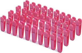 img 4 attached to 🎀 KISEER 40 Pack of Slimline Baby Hanger Clips, Finger Clips Set for Clothes Hangers with Velvet Texture (Pink)