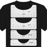 👕 4 pack t-shirt alignment tool: ultimate t-shirt ruler guide for perfect vinyl, htv, and heat transfer alignment - fits adult, youth, toddler, and infant sizes logo