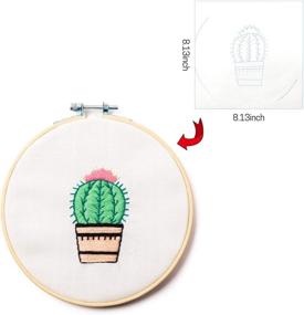 img 2 attached to 🧵 2-Pack Embroidery Kit: Cross Stitch Starter Set with Embroidery Hoop, Color Threads, and Embroidery Scissors - Perfect for Beginners, Adults, Kids - Handmade Needlepoint Kits