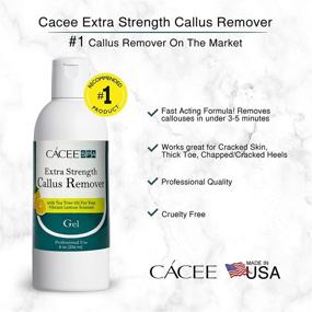 img 2 attached to 👣 Cacee Callus Remover Gel - 8oz, Enriched with Tea Tree Oil, Lemon Scent - Perfect Pair with Foot Scrubber, Foot File, or Pumice Stone - Effective Callous and Corn Remover