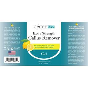 img 3 attached to 👣 Cacee Callus Remover Gel - 8oz, Enriched with Tea Tree Oil, Lemon Scent - Perfect Pair with Foot Scrubber, Foot File, or Pumice Stone - Effective Callous and Corn Remover