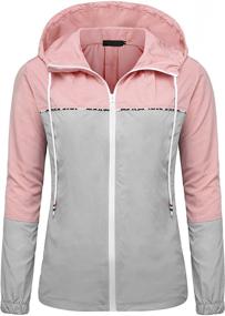 img 4 attached to 🌧️ DOSWODE Women's Waterproof Raincoats: Packable Lightweight Hooded Rain Jacket with Windbreaker - Perfect for Outdoor Activities!