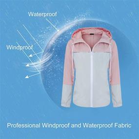 img 3 attached to 🌧️ DOSWODE Women's Waterproof Raincoats: Packable Lightweight Hooded Rain Jacket with Windbreaker - Perfect for Outdoor Activities!