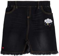 👗 unacoo girls button front cut off clothing: fashionable girls' skirts & skorts logo