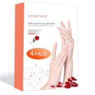 🧤 heng fang 4 pair moisturizing hand mask gloves for dry hands | exfoliating collagen gloves for rough skin repair | natural spa treatment for women | collagen infused gloves logo