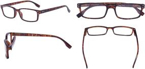 img 1 attached to Men and Women's Vintage Reading Glasses Comfortable Eyeglasses 4 Pack Readers