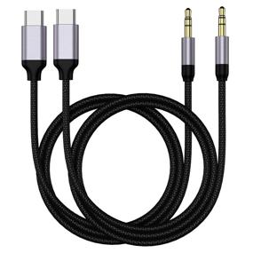 img 4 attached to 🎧 USB C to 3.5mm Aux Cable (2 Pack) - Eanetf Type C Male to 3.5mm Male Jack Adapter Audio Cable Cord - Compatible with Samsung Galaxy S21 S20 Ultra S20+ Plus 5G, Note 20/10, Pixel 4/3 XL - 3.3ft