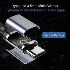 img 2 attached to 🎧 USB C to 3.5mm Aux Cable (2 Pack) - Eanetf Type C Male to 3.5mm Male Jack Adapter Audio Cable Cord - Compatible with Samsung Galaxy S21 S20 Ultra S20+ Plus 5G, Note 20/10, Pixel 4/3 XL - 3.3ft