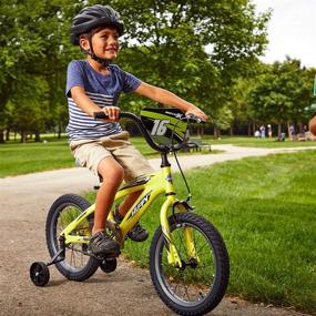 img 3 attached to 🚴 Huffy MotoX Boys Bike, Yellow - Perfect 16" Ride for Adventure!