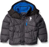 u s polo assn puffer 35 boys' clothing via jackets & coats logo