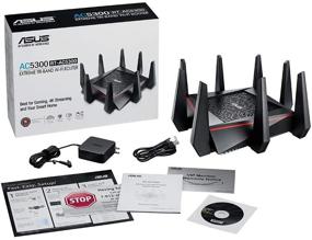 img 2 attached to ASUS RT-AC5300 WiFi Gaming Router - Tri-Band Gigabit Wireless Internet Router with AiMesh Compatibility, Lifetime Internet Security, Adaptive QoS, Parental Control, and MU-MIMO Support