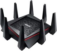 asus rt-ac5300 wifi gaming router - tri-band gigabit wireless internet router with aimesh compatibility, lifetime internet security, adaptive qos, parental control, and mu-mimo support logo