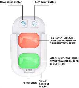 img 3 attached to 🦷 Wireless Battery-Powered 2-Minute Teeth Brush Timer for Kids + 20-Second Bathroom Hand Washing Timer - LED Color Indicator Light - Stick-On Timer for Children Training Coach