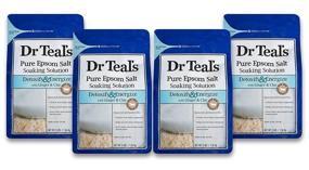 img 2 attached to 🧖 Dr Teal's Epsom Salt Soaking Solution: Detoxify & Energize with Ginger & Clay - 4 packs of 3lb Bags (12lbs Total)