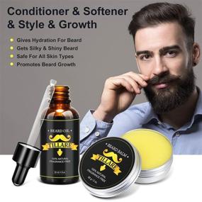 img 1 attached to Beard Growth Kit - Ultimate Beard Roller Kit with Growth Oil, Roller, Balm, Comb | Men's Gifts for Birthday, Husband, Dad, Boyfriend