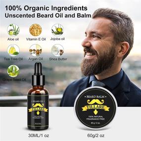 img 2 attached to Beard Growth Kit - Ultimate Beard Roller Kit with Growth Oil, Roller, Balm, Comb | Men's Gifts for Birthday, Husband, Dad, Boyfriend